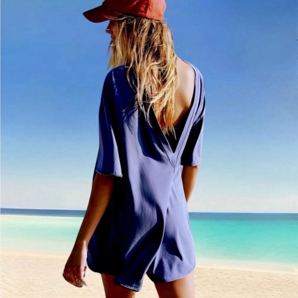 Free People Movement HOT SHOT Tee Romper Large NWOT - Picture 2 of 7